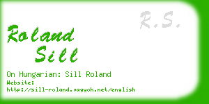 roland sill business card